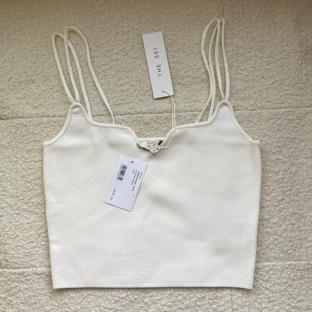 The Sei double strapped crop top - NWT